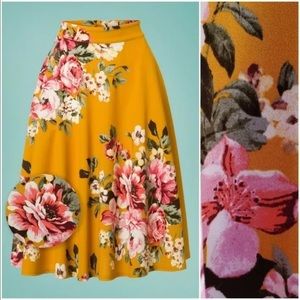 Steady Clothing Floral Thrills swing skirt